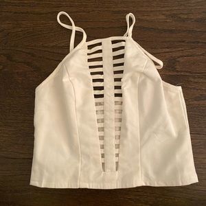 Cropped strapped tank